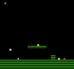 Dash from the Code198x NES curriculum, showing a character and platforms on a black background.